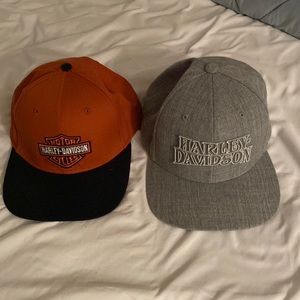 2 Harley Davidson snap back hats